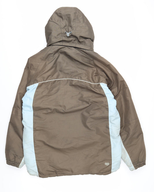 TOG24 Women's Brown Parka Jacket, Hooded, Size 13