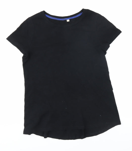 Womens UK Size XS Boden Black 100% Cotton T-Shirt