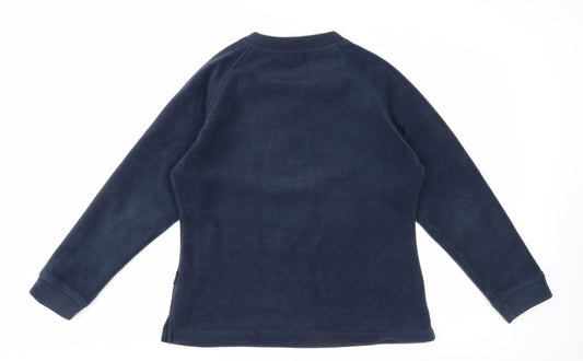 Ralph Lauren Women's Blue Fleece Sweatshirt Size 14