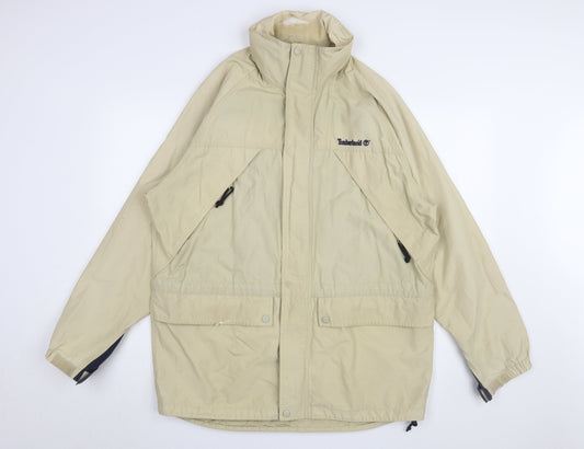 Timberland Men's Beige Medium Windbreaker Jacket