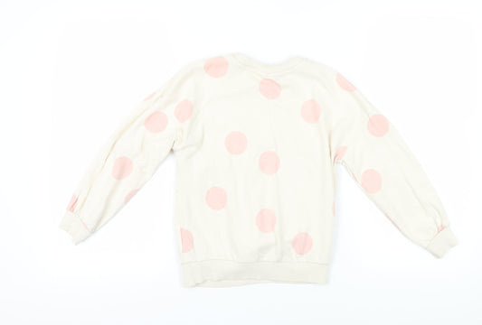George Girls White Mickey Mouse Graphic Sweatshirt 9-10 Years