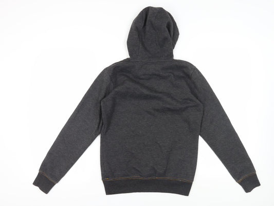 Womens UK 10 Regular Lonsdale Grey Pullover Hoodie