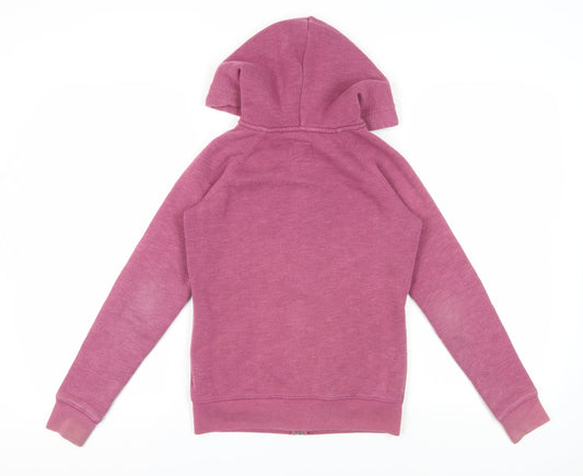 Jack Wills Pink Full Zip Hoodie Women Size 6
