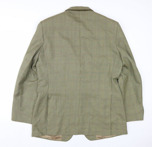 Simpson Men's Brown Check Blazer, Size 44R, Formal