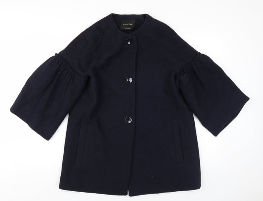 Massimo Dutti Women's Black Wool Coat Size 10