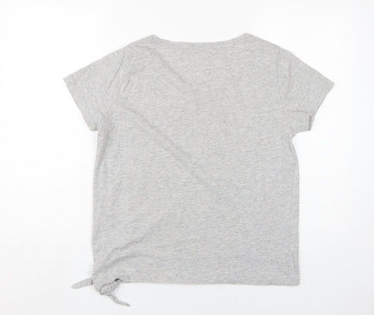 Next Women’s Grey Pyjama Top Size 10 with Bow Accent