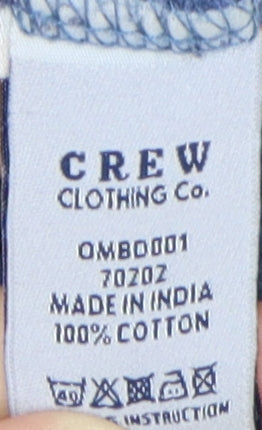 Brand and care label for Crew Clothing Half Zip Sweatshirt, Medium, Logo Accent