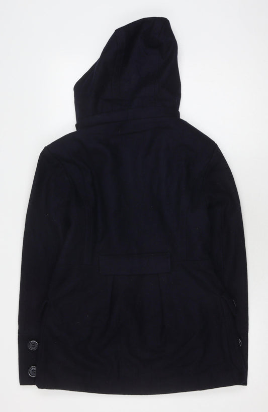 Evita Women's Black Hooded Jacket Size 12