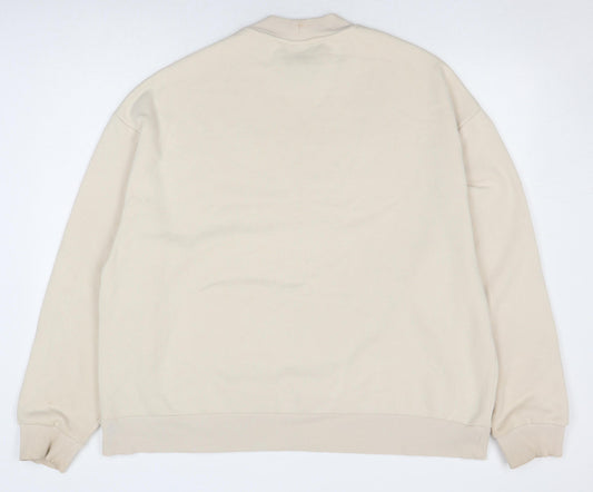 Collusion Beige Sweatshirt, Unisex, L, Crew Neck, Knit