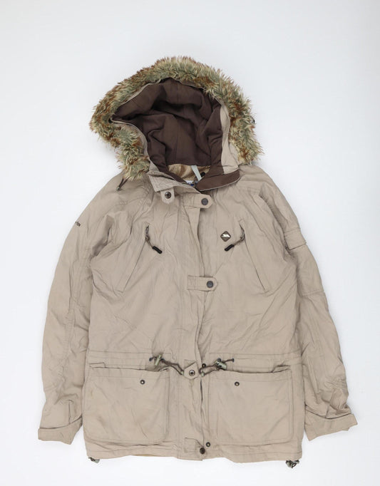 Trespass Women's Beige Waterproof Parka, Size M