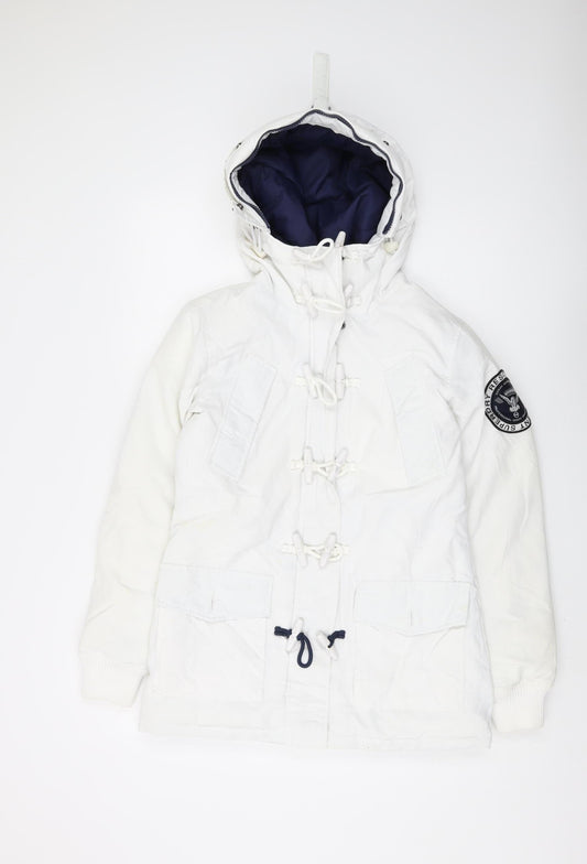 Superdry Women's White XS Parka Jacket - Winter Ready