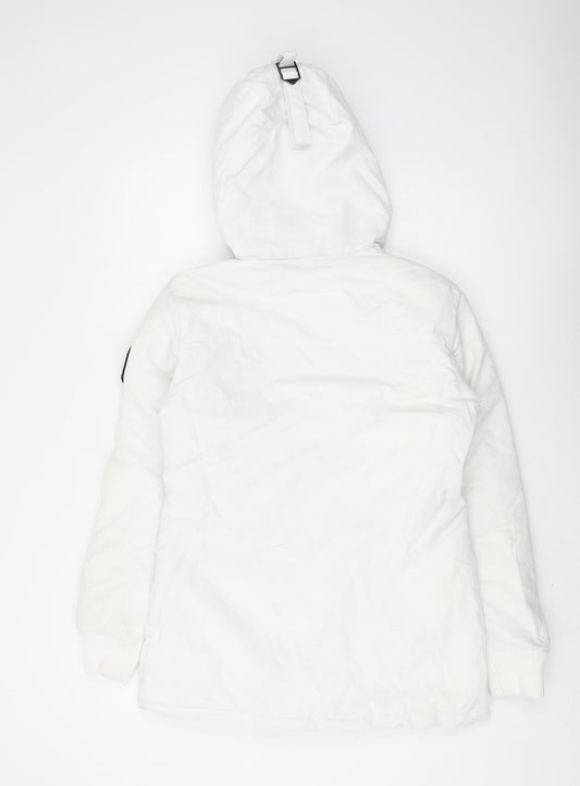 Superdry Women's White XS Parka Jacket - Winter Ready