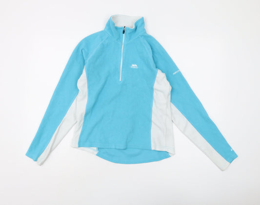 Trespass Women's Blue Henley Sweatshirt M Polyester