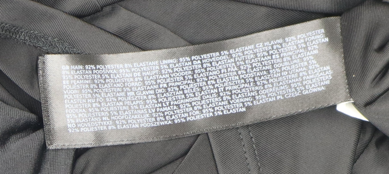 Brand and care label for Forever New Petite Black Velvet Fit & Flare Dress