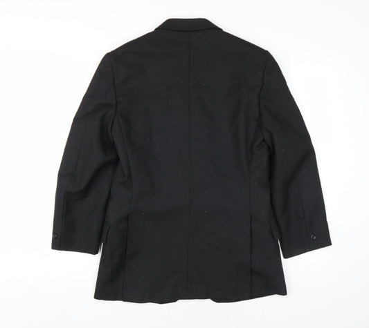 Perry Womens Black Blazer, Size 12, Classic Two-Button
