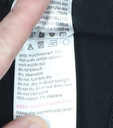 Mountain Life Active Women's Black Full Zip Sweatshirt - Size 14