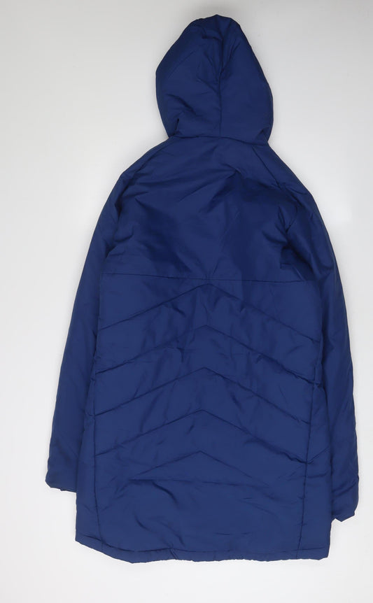 Umbro Men's Blue Puffer Jacket S, Hooded Lightweight