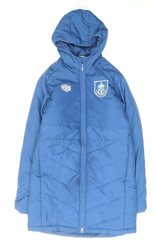Umbro Men's Blue Puffer Jacket S, Hooded Lightweight