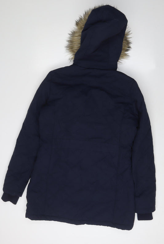 TOG 24 Women's Blue Hooded Parka Jacket Size 10