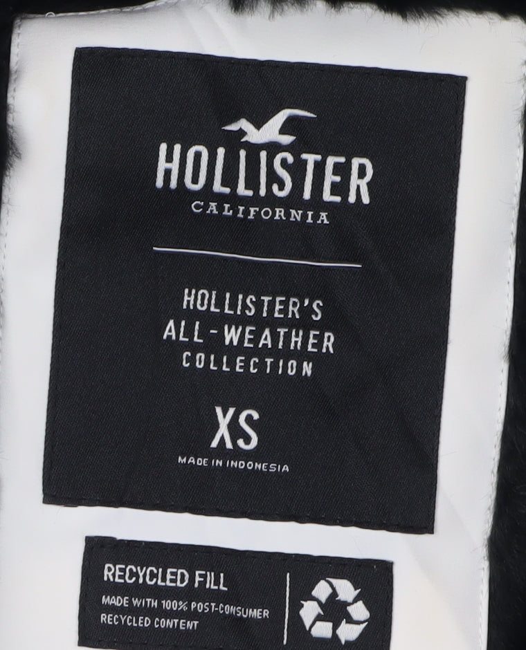 Hollister Women's White Parka Jacket XS Winter Outdoor