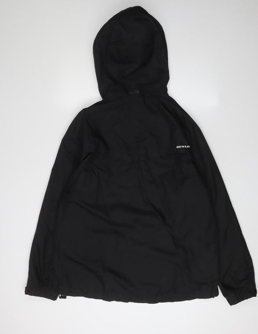 Dunlop Men’s Black Hooded Windbreaker Jacket - L
