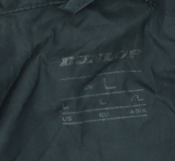 Dunlop Men’s Black Hooded Windbreaker Jacket - L