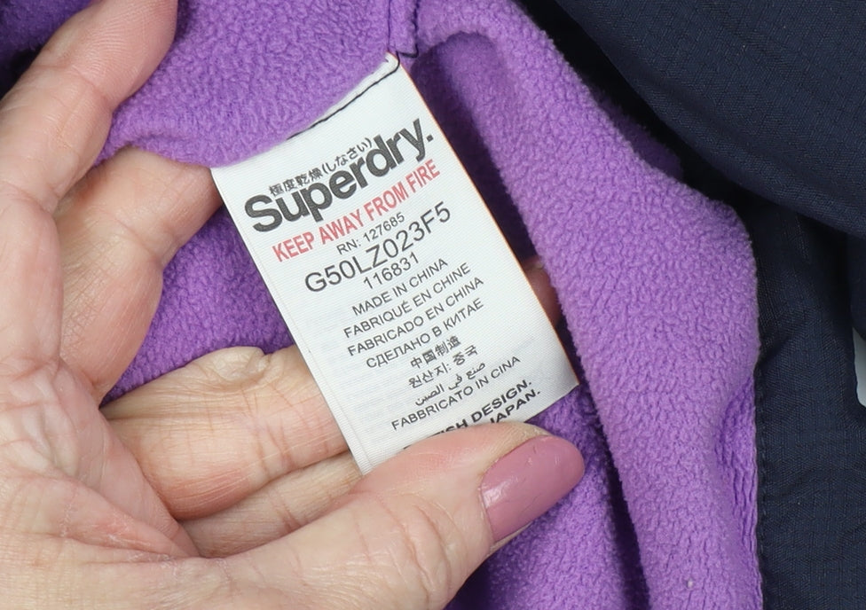 Superdry Women's Blue Windbreaker Jacket M