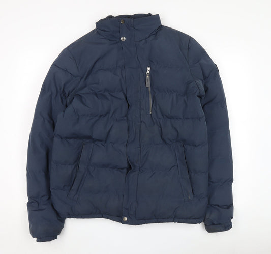 Trespass Men's Blue Puffer Jacket S Winter Casual