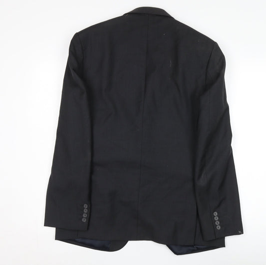 Racing Green Men's Black Blazer Size 40 Regular Fit