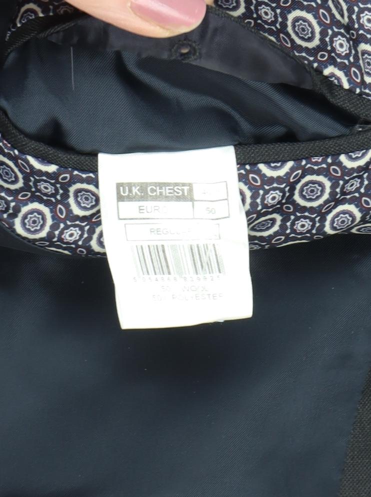 Racing Green Men's Black Blazer Size 40 Regular Fit