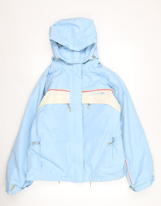 Trespass Women's Blue Parka Jacket L Waterproof