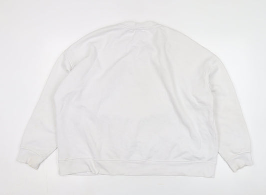 Disney Unisex XL White Mickey Mouse Pullover Sweatshirt