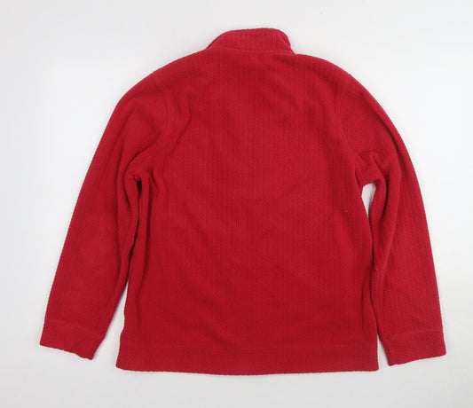 TIGI Wear Women's Red Fleece Jacket Size 10