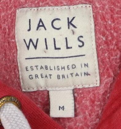 Jack Wills Red Men's Hoodie in Medium Pullover Style