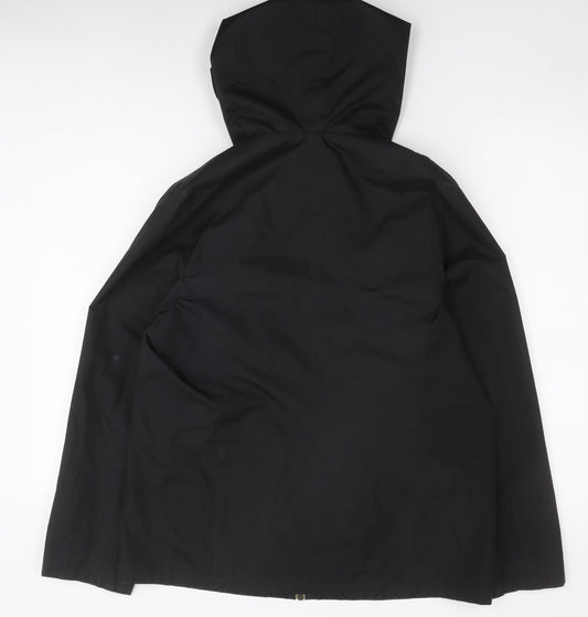 Laura Ashley Men's Black Hooded Rain Coat M