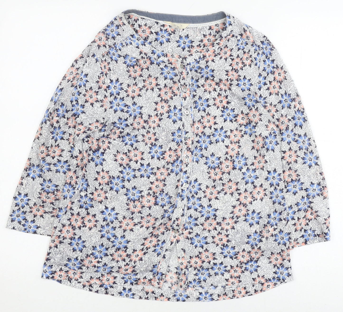 White Stuff Women's Floral Multicoloured Blouse Size 10