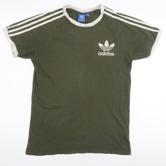 Adidas Men’s Green T-Shirt M - Iconic Logo Design