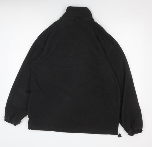 Fila Men's Black Windbreaker Jacket - Size L