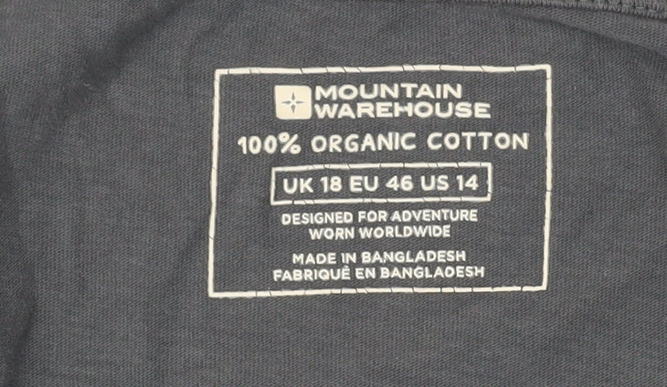 Mountain Warehouse Women's Black V-Neck T-Shirt Size 18