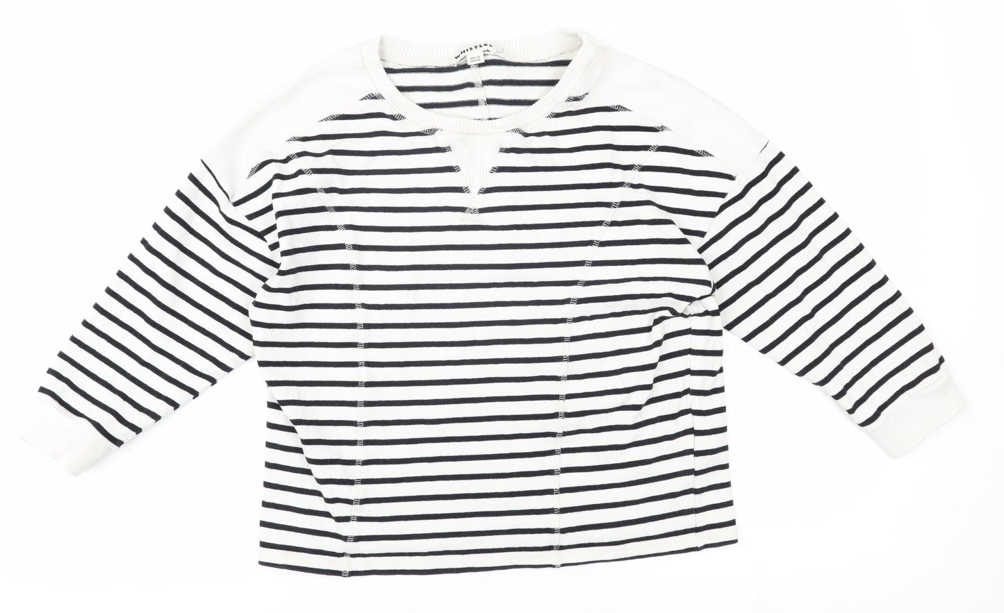 Whistles Women's Black Striped Jersey T-Shirt M