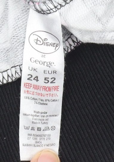 Disney Mickey Mouse Black Jersey Top, Size 24, Women's Casual