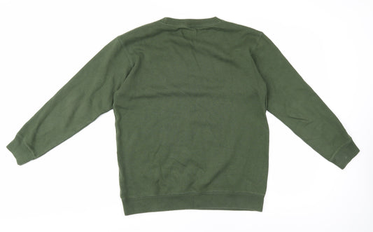 Jack Wills Women's Green Crew Neck T-Shirt Size 10