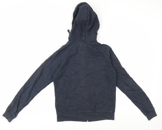 Jack Wills Women's Blue Full Zip Hoodie Size 8