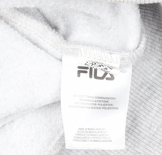 FILA Men's Grey Pullover Hoodie Size S