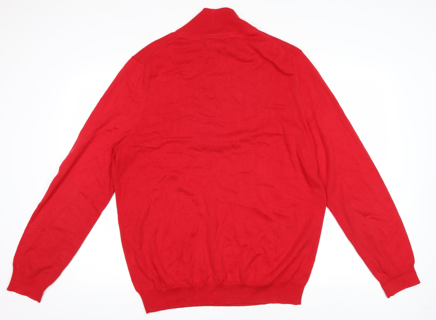 Lyle & Scott Men's Red XL Full Zip Jumper