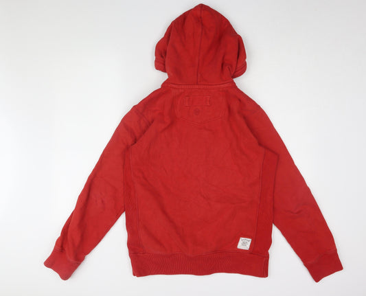 FatFace Men's Red Hooded Jacket, Size S, Casual Style