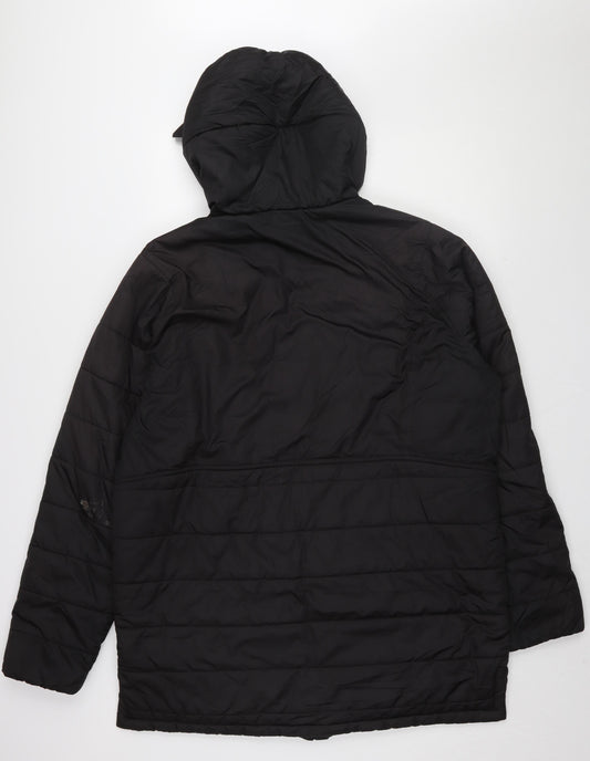 Puma Men's Black L Puffer Hooded Sports Jacket