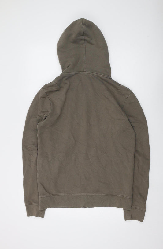 AllSaints Men's Grey Full Zip Hoodie, Size S