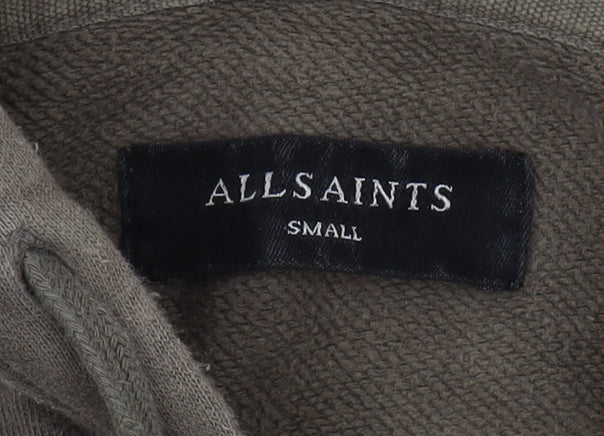 AllSaints Men's Grey Full Zip Hoodie, Size S