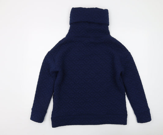 GapFit Women's Blue Geometric Mock Neck Sweatshirt XS